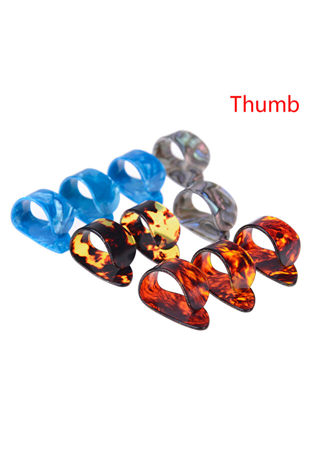 Index finger 10 Pieces Guitar Thumb Plectrum Right Thumb Index Finger Acoustic Guitar Fingerpicking