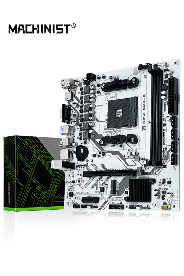 Motherboards MACHINIST B450 Motherboard AMD Processor Dual-channel DDR4 Memory AM4 Mainboard M.2 NVM - 8