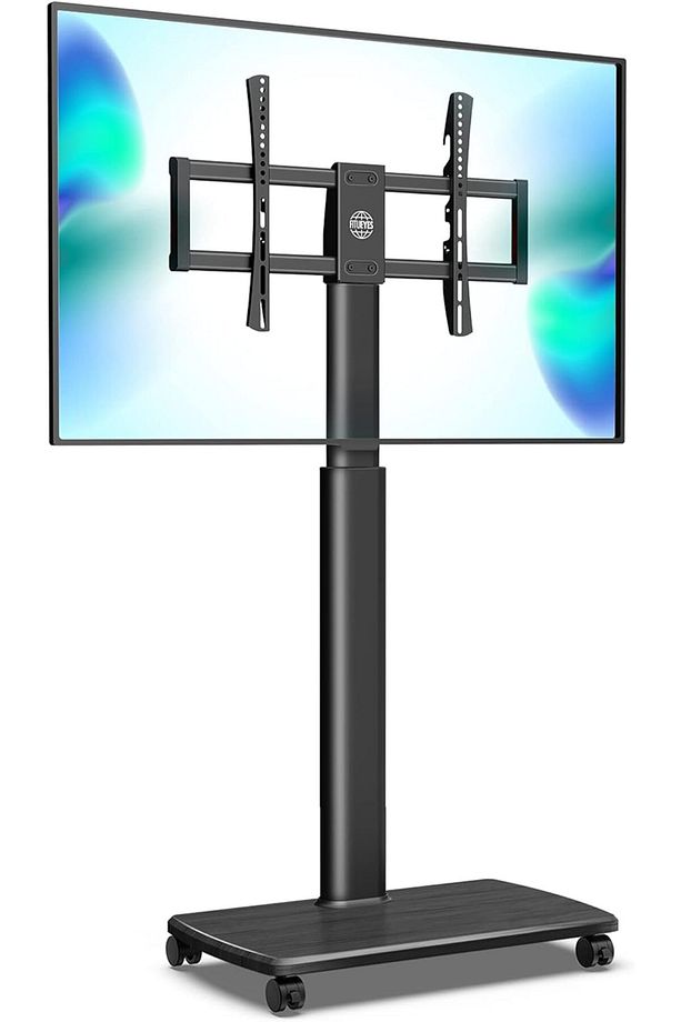 Tekerlekli TV Sehpası, 32-70 inç LCD LED Ekran, Döner 60 Derece ve Yükseklik Ayarlanabilir - 1