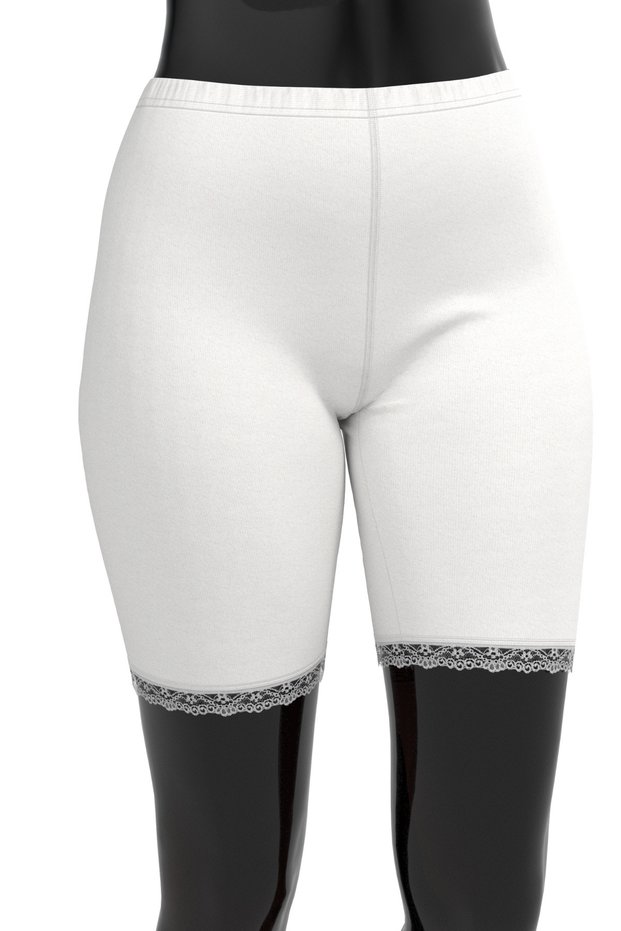 Women's 100% Cotton Lace White Leggings 421