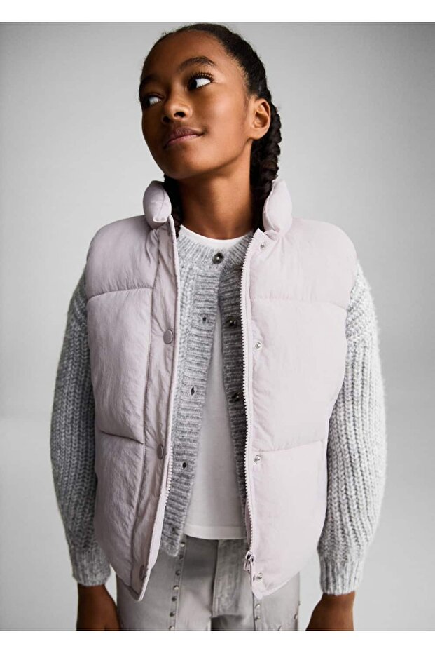 Düğmeli Kapitone Yelek - 1