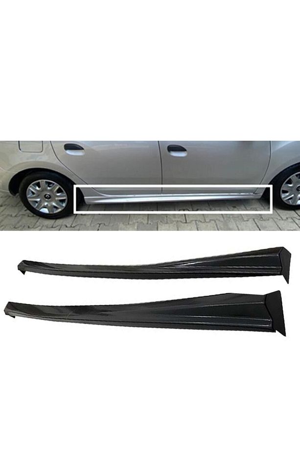 Renault Clio Mk3 R Uyumlu Yan Marşpiyel Seti Mat Siyah Plastik 2 Adet 2006-2012 - 1