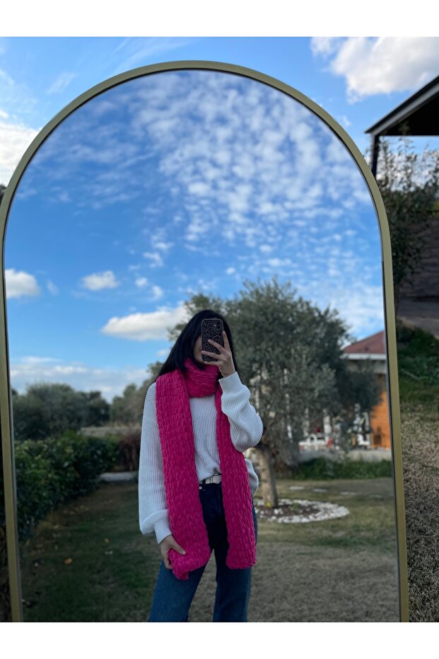 Pembe Puffy Atkı - 3