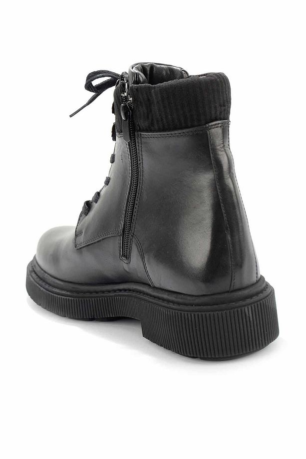 Siyah Hakiki Deri Erkek Bot & Bootie E02549519403 - 4