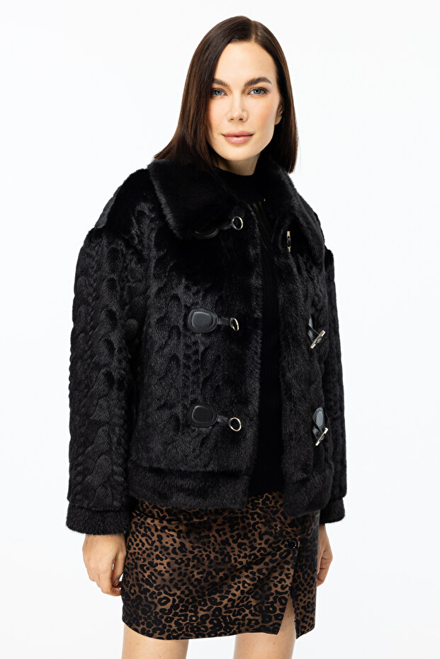 Kancalı Peluş Mont - 2