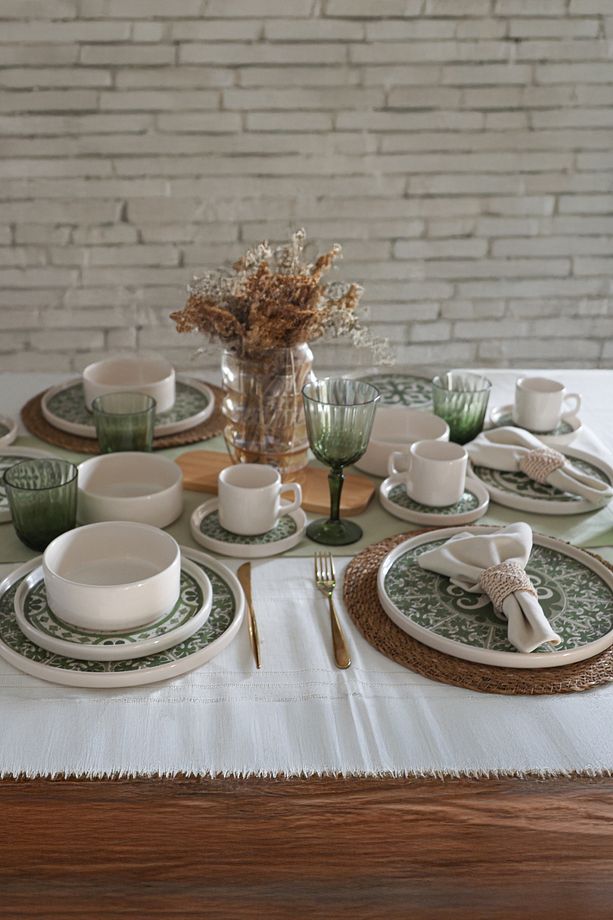 Timeless Green Stackable Yemek / Kahvaltı Takımı 20 Parça 4 Kişilik 21974-75 - 7