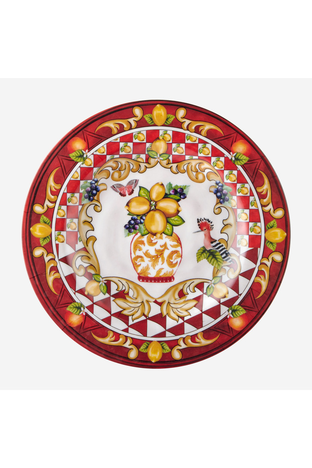 Capri Red Melamine Breakfast Plate 21.5 cm