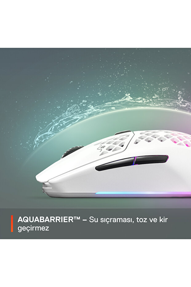 Aerox 3 Wireless Snow, 18000 CPI, RGB Optik Kablosuz Gaming Mouse - 5