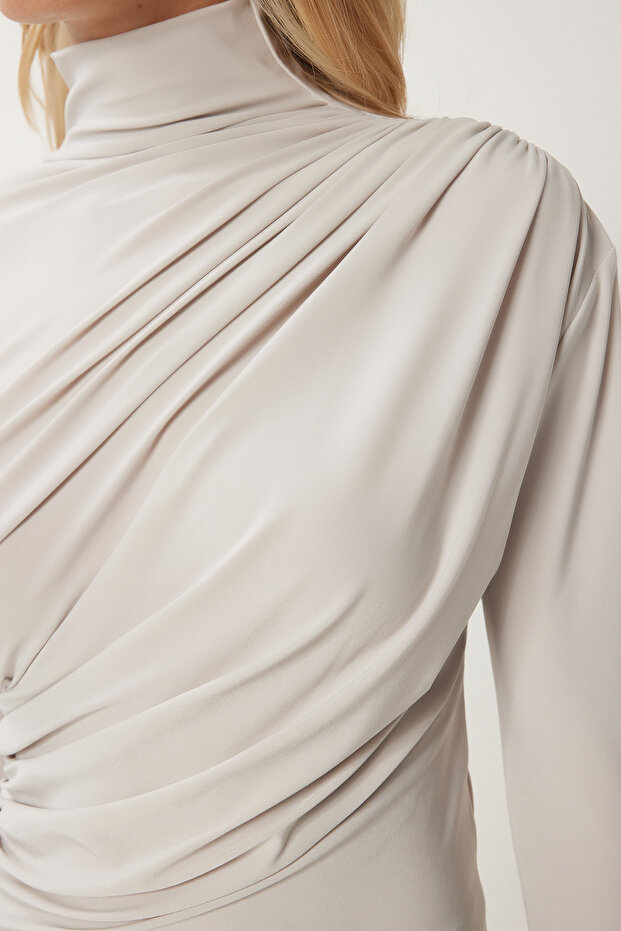 Damska bluzka Sandy ze stójką ze stójką FF00135 - 4