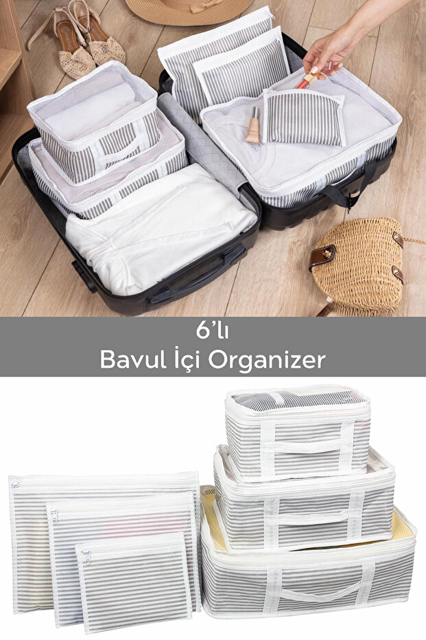Set of 6 Suitcase Organizer - Suitcase Organizer Multi-Purpose Organizer Set Travel Storage