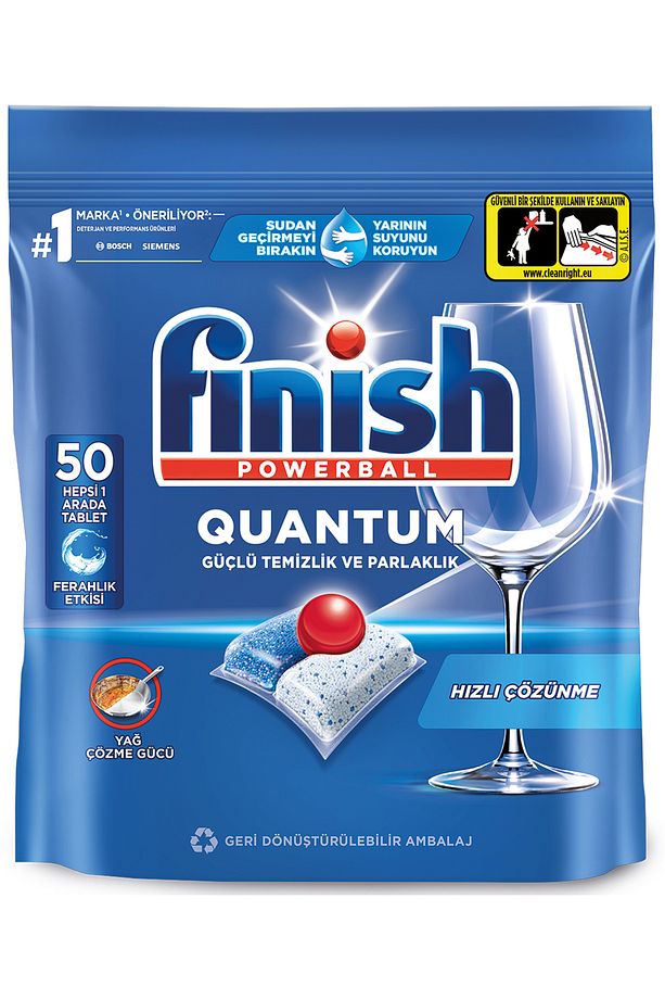 Quantum Hepsi Bir Arada 50 Kapsül Bulaşık Makinesi Deterjanı Tableti - 2