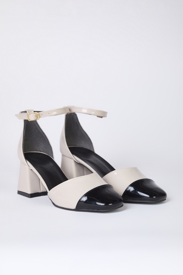 كتلة اللون جولة اصبع القدم المرأة ماري جين كتلة الكعب العالي TAKSS25TO00024 - 3