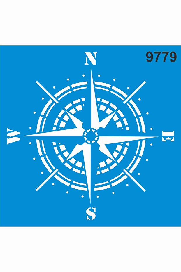 نمط البوصلة - قالب رسم استنسل - 1