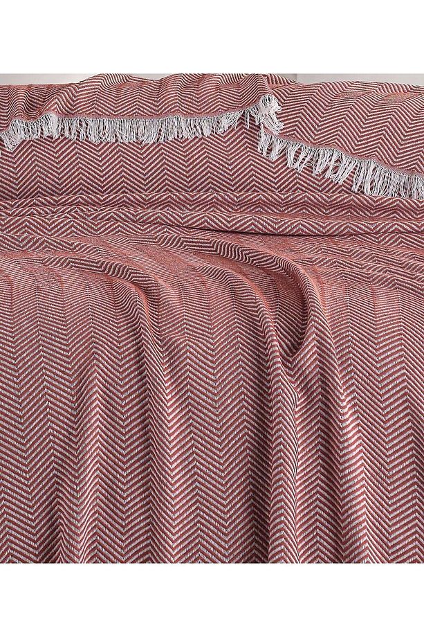 Carden Pamuklu Tek Kişilik Pike Yatak Örtüsü 200x230 Cm Kiremit - 4