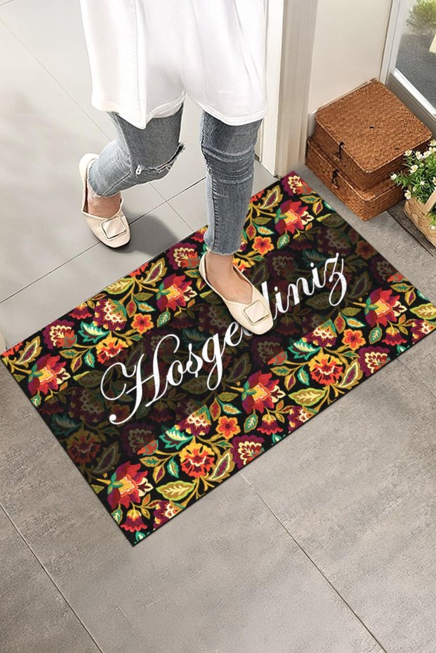Door Mat - Modern and Stylish Door Mat | For Home, Office, and Outdoor Use (Flower)