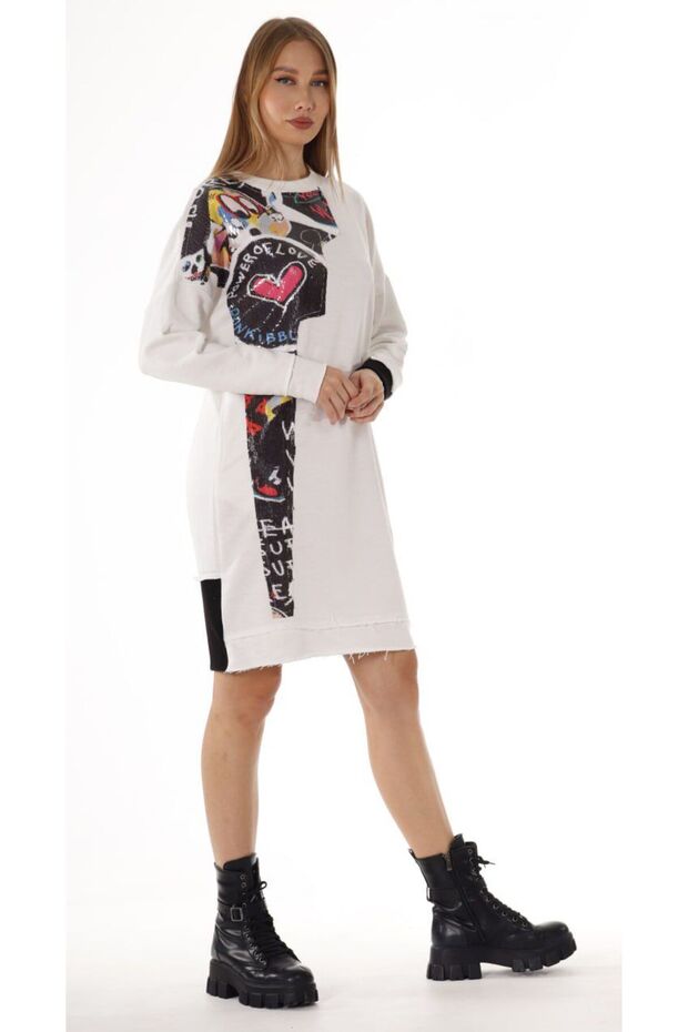 Pul Payet İşlemeli Elbise - 3