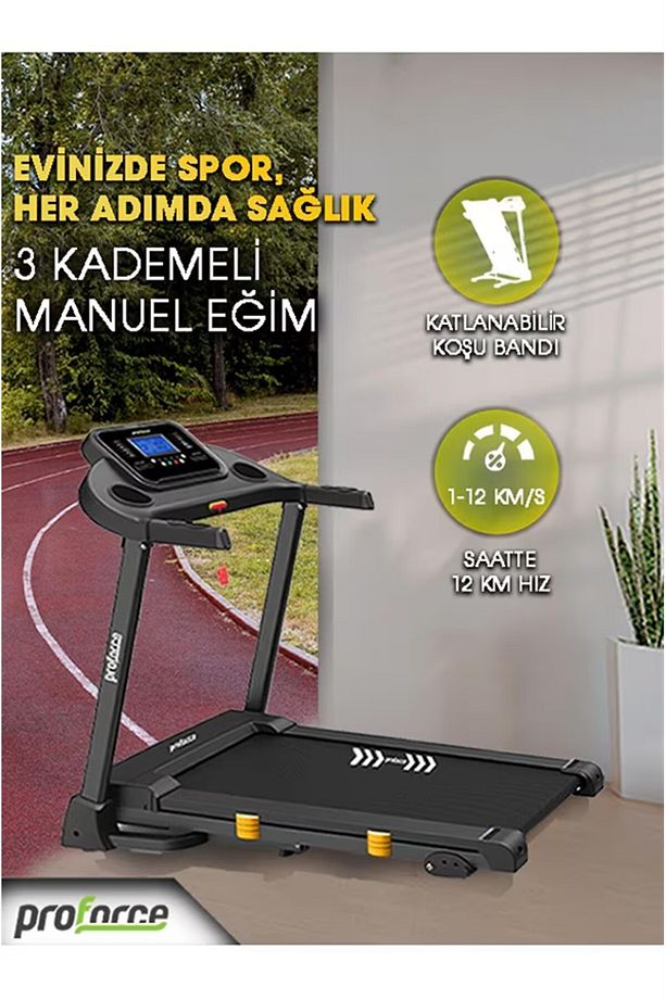 Leta Koşu Bandı - Katlanabilir Programlanabilir 0-12 KM/Sa Hız-LED ekran Kolay Kurulumlu - 8