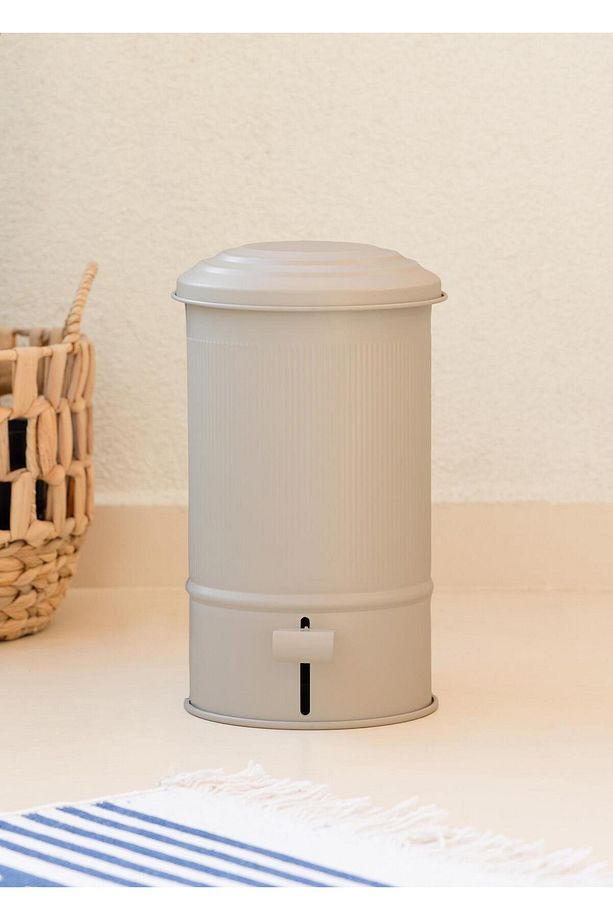 Stripe Mutfak ve Banyo Çöp Kovası Bej 5 Lt - 2