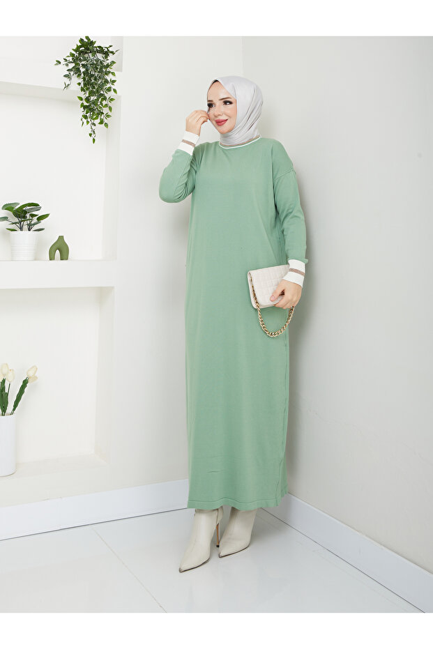 Wonderful Mercerized Non-Pilling Glitter Detailed Dress
