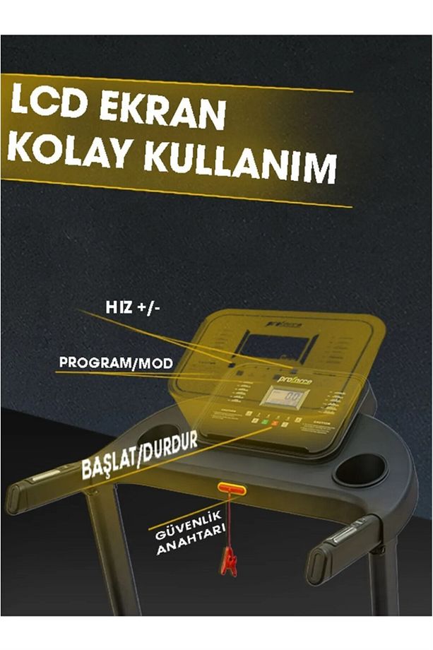Leta Koşu Bandı - Katlanabilir Programlanabilir 0-12 KM/Sa Hız-LED ekran Kolay Kurulumlu - 9