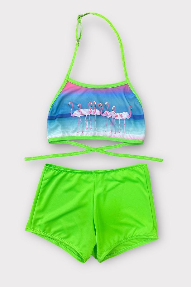 Kız Çocuk Şortlu Bikini Takımı - 1