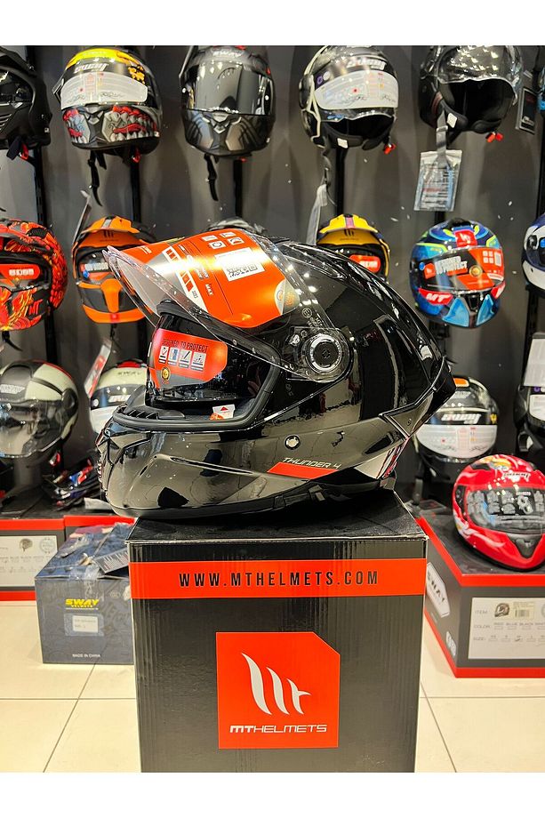 KASK MT FF118SV THUNDER 4 SV SOLID A1 PARLAK SIYAH - 2