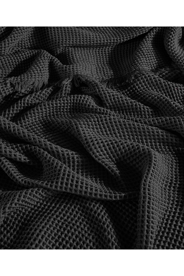 %100 Pamuk Waffle Tek Kişilik Yatak Örtüsü 160x240 cm - 5