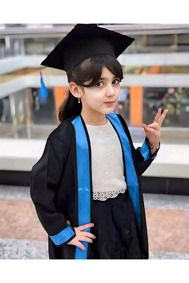 Graduation Gown Red and Black Cap Included