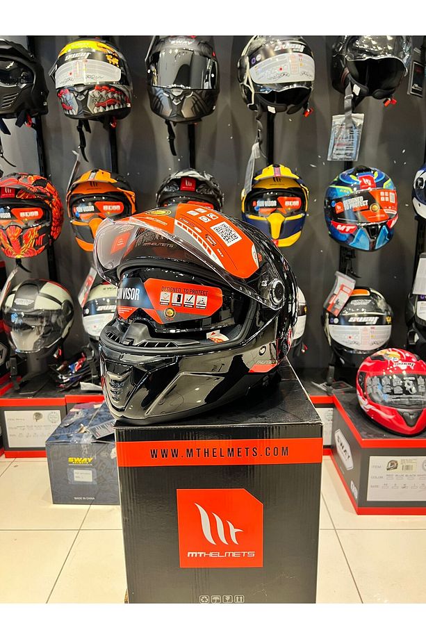 KASK MT FF118SV THUNDER 4 SV SOLID A1 PARLAK SIYAH - 5