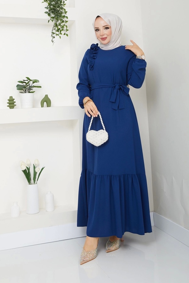 Loose Cut Hijab Dress Crepe Fabric