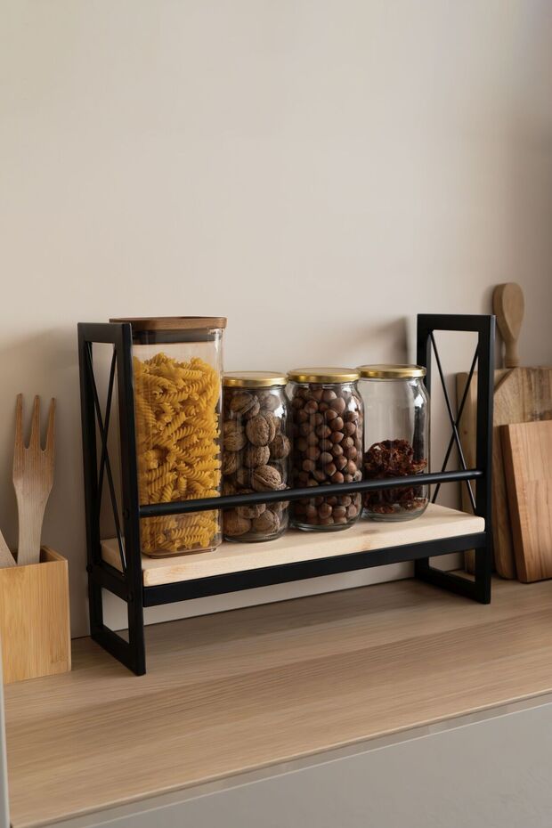 Tek Katlı Ahşap Raf - 3