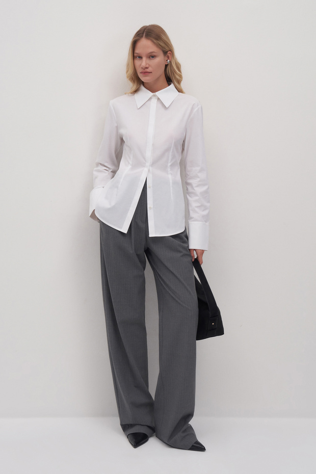 Women's White Mathilda Fit Special Shirt