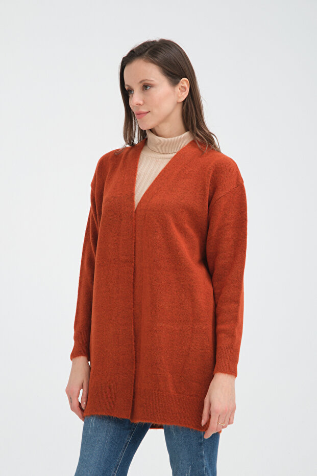 V Yaka Basic Triko Hırka - 2