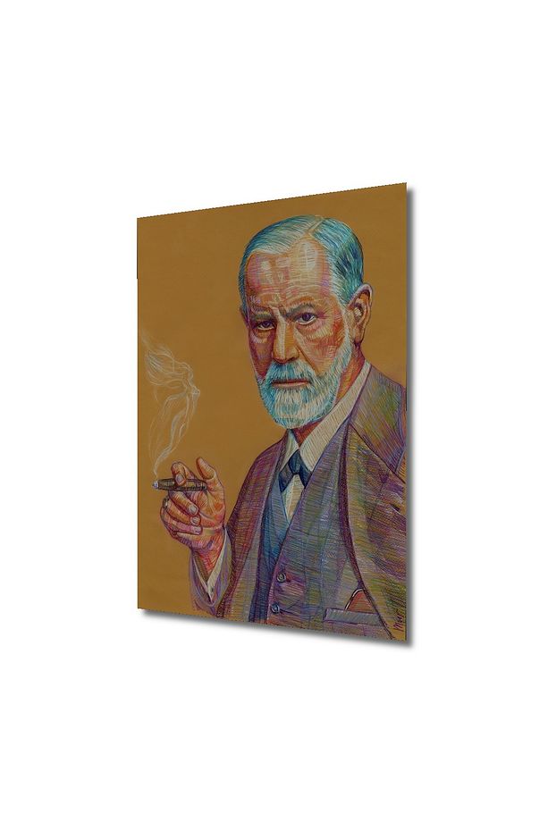 Sigmund Freud Ahşap MDF Dekoratif Ev/İşyeri Duvar Tablo Dikdörtgen Ev/İşyeri Duvar Tablo - 3
