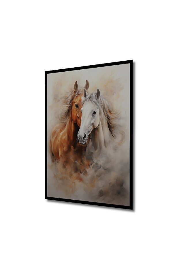 Çerçeve Görünümlü Atlı Dekoratif Ahşap MDF Ev/İşyeri Duvar Tablo Dikdörtgen Ev/İşyeri Duvar Tablo - 2