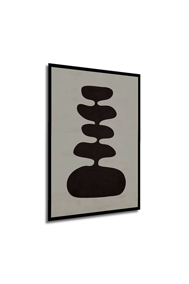 Çerçeve Görünümlü Minimalist Soyut Sanat Dekoratif Ahşap MDF Tablo Dikdörtgen Tablo - 3