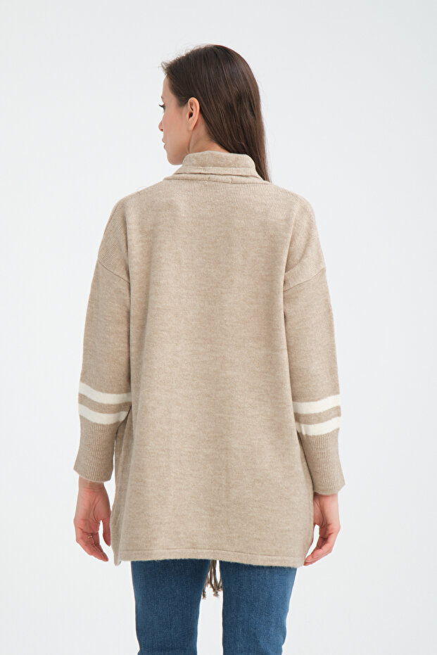 Atkılı Triko Hırka - 6