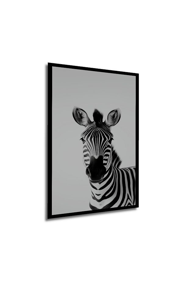 Zebra Siyah Beyaz Dekoratif Ahşap MDF Ev/İşyeri Duvar Tablo Dikdörtgen Ev/İşyeri Duvar Tablo - 6