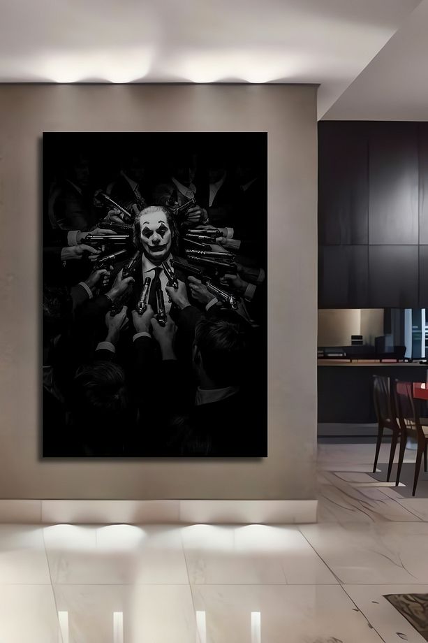 Joker Kaos Ahşap MDF Dekoratif Ev/İşyeri Duvar Tablo Dikdörtgen Ev/İşyeri Duvar Tablo - 1