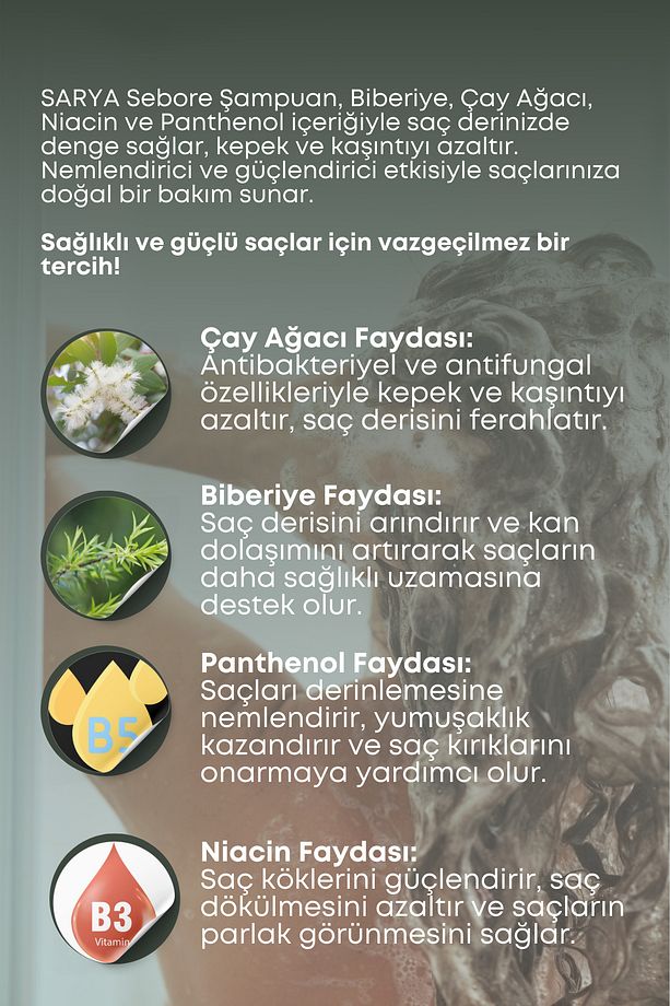 Sebore Anti Dandruff Kepek Karşıtı Ve Egzema Şampuan 500 ml - Kuru Ve Normal Saçlar - 4