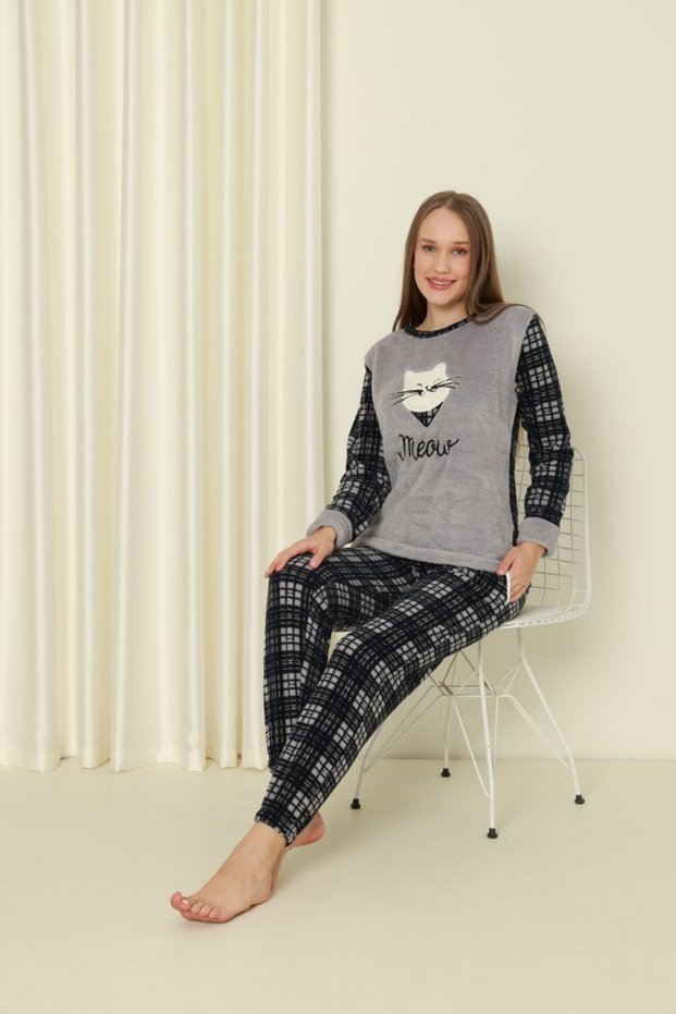 Women's Young Winter Warm Fleece Pajamas Set