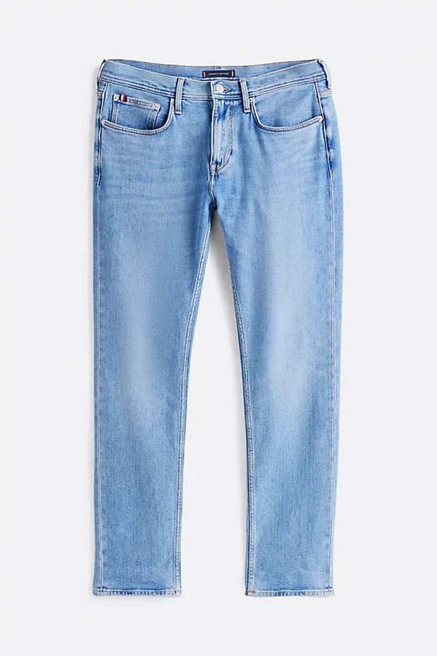 Erkek Denton Solmuş Düz Paça Kot Pantolon - Mavi - 5