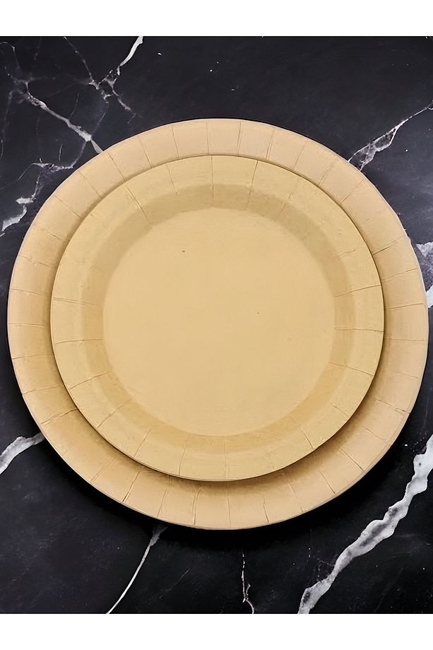18 Cm Kraft Karton Kağıt Tabak, 25 Adet - 3