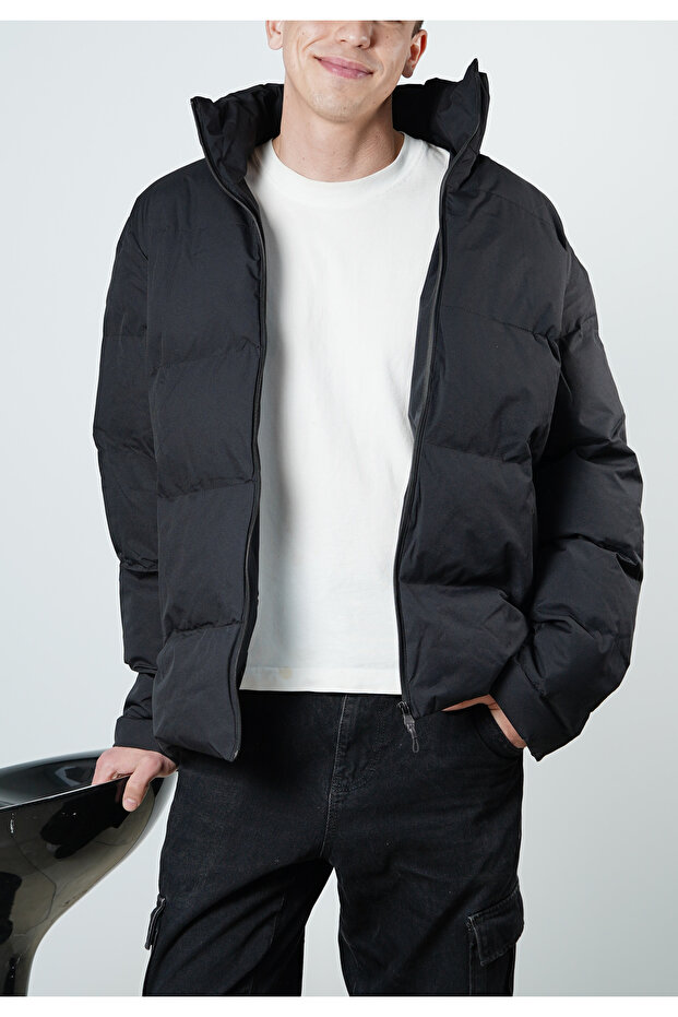 Siyah Şişme Mont - 3