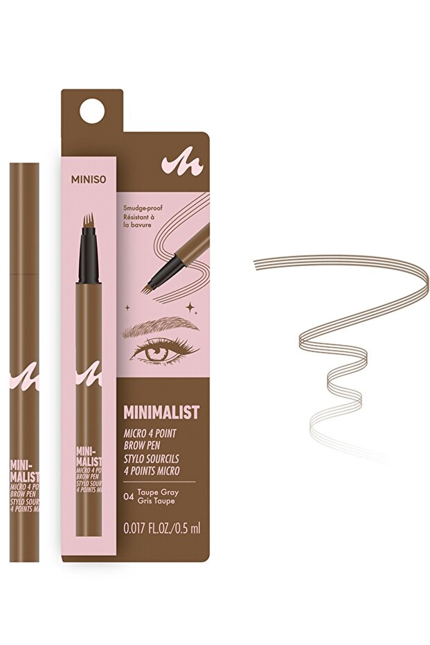 Minimalist Serisi 4 Uçlu Mikro Kaş Kalemi (04 Gri Kahve) - 5
