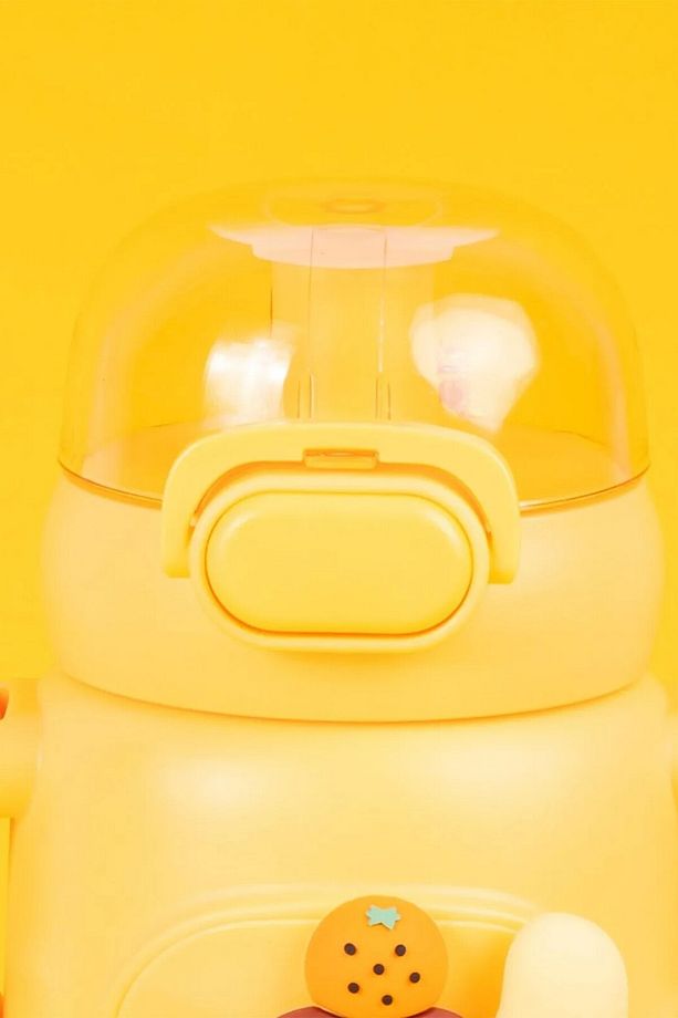 Sanrio Lisanslı Pipetli Kapaklı Suluk (600ml) - Pompompurin - 4
