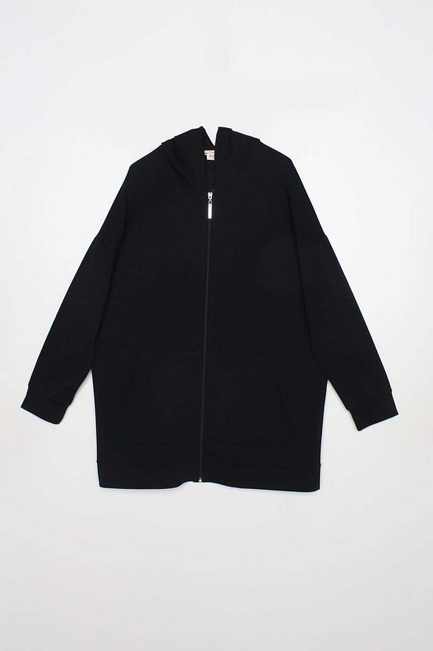 Lacivert-Fermuarlı Sweat Hırka - 6