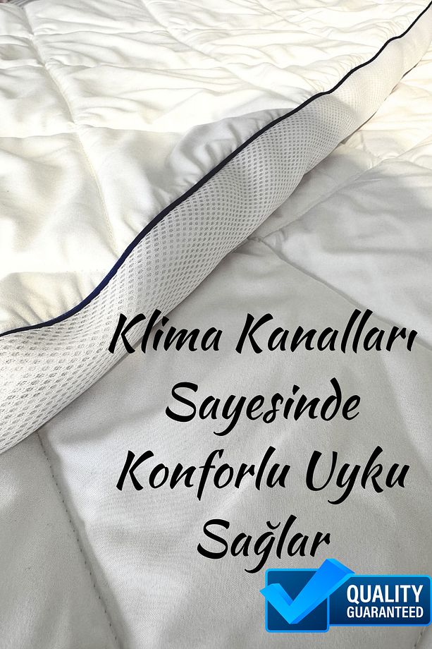 Klimalı Tek Kişilik Yorgan ve 1 Adet Klimalı Yastık Seti 50x70 cm, 4 Mevsim Kullanım - 5