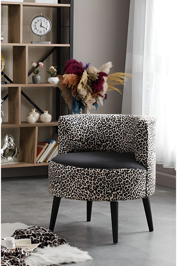 ÇOK AMAÇLI OTURMA SALON YATAK MUTFAK OFİS İÇİN KALİTELİ TEDDY-NUBUK KUMAŞ AHŞAP AYAK  TEKLİ BERJER - 1
