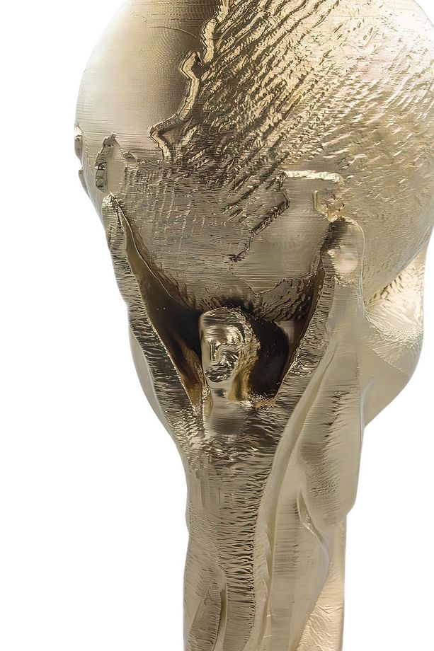 FLEXIS DÜNYA KUPASI MAKETİ 15 cm DEV BOY GOLD KAPLAMA - 3